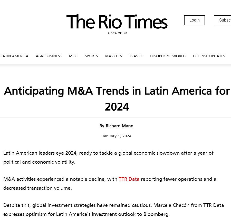 Anticipating M&A Trends in Latin America for 2024
